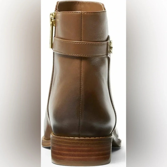 NIB MICHAEL Michael Kors Finley Luggage Flat Bootie Ankle Boots 8.5 - Picture 4 of 14